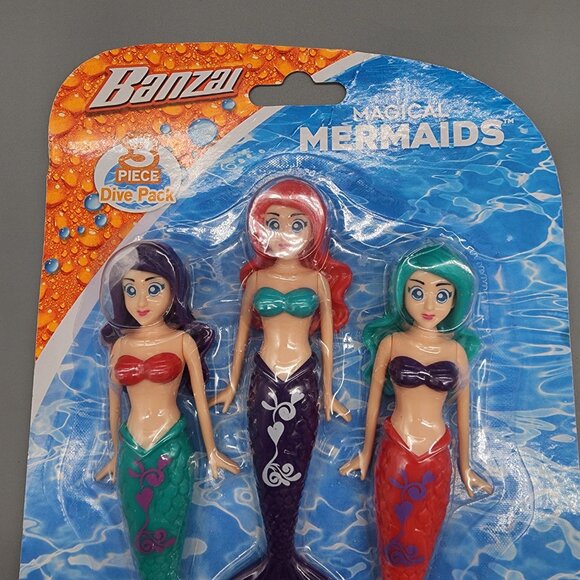 Banzai Magical Mermaids 3 Piece Dive Pack Water Toy Set - New Sealed - Picture 5 of 5